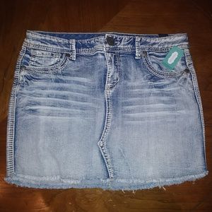 Jean mini skirt
